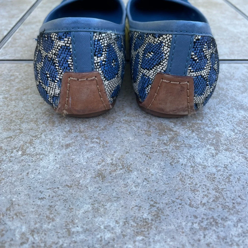 Tory Burch Aden Ballet- Leopard Gold Logo